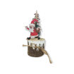 Picture of CHRISTMAS WOODEN DECORATION SANTA CARRYING BAG 16CM